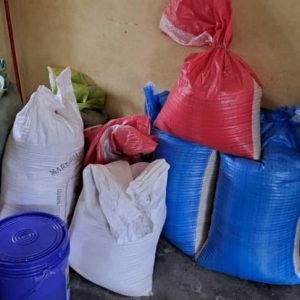 Lebensmittelvorräte für die Versorgung der Kinder und Jugendlichen im Center